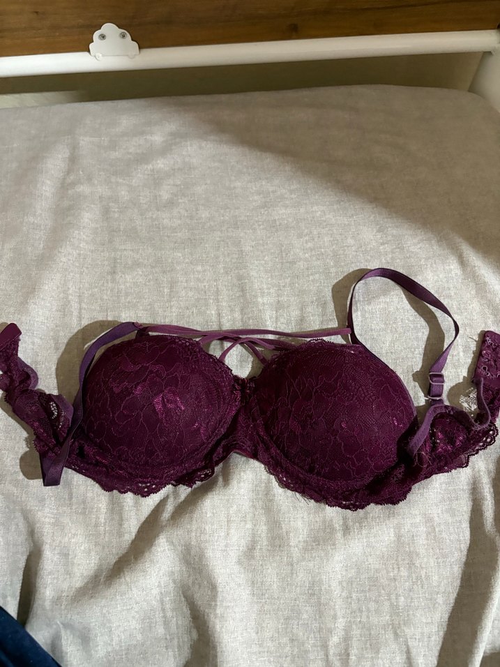 Bordo Dantelli Bohem Sütyen - Görsel 2