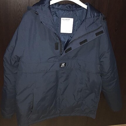 Pull & Bear lacivert kanguru mont