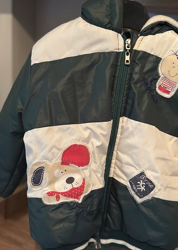 Kapüşonlu Erkek Çocuk Baskılı Mont - Görsel 2