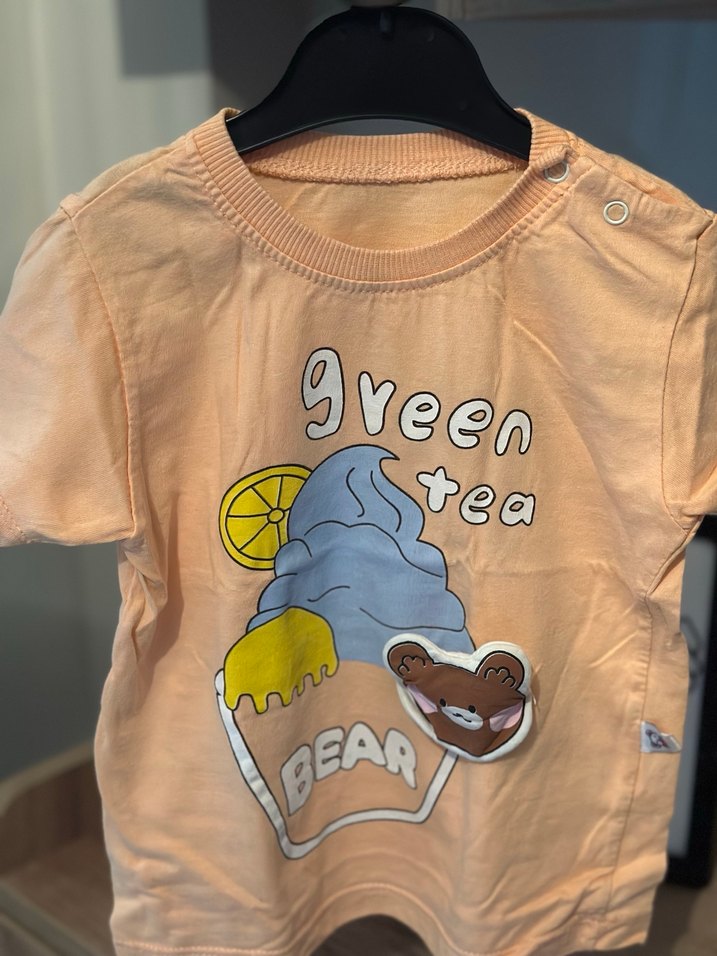 Kız Çocuk Baskılı Kısa Kollu Tişört - Görsel 2