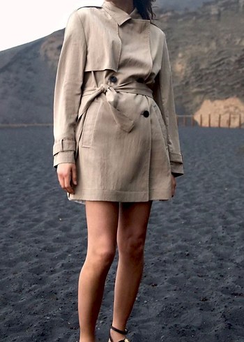 Zara Kemerli Kadın Trençkot - Görsel 5