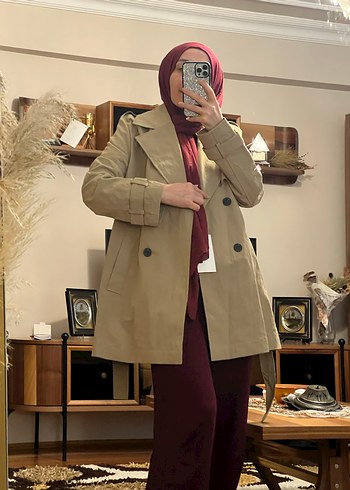 Zara Kemerli Kadın Trençkot - Görsel 10