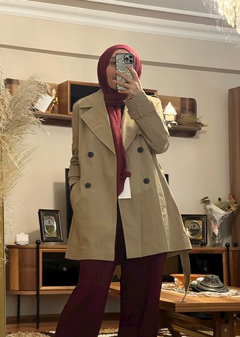 Zara Kemerli Kadın Trençkot - Görsel 11