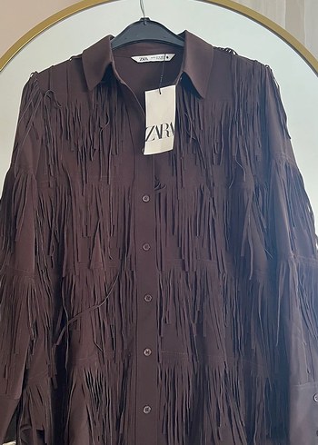 s Beden Zara zwcollection püsküllü gömlek