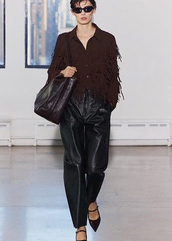 Zara zwcollection püsküllü gömlek - Görsel 4