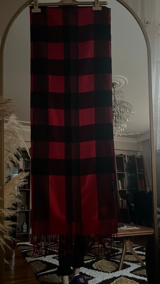 İpek evi desenli şal - Görsel 5