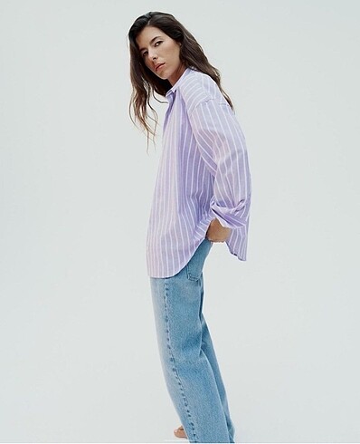 m Beden ZARA OXFORD POPLİN GÖMLEK