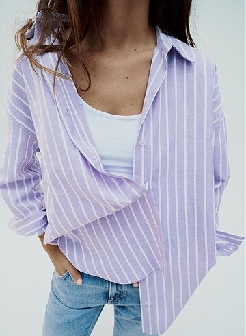 Zara ZARA OXFORD POPLİN GÖMLEK