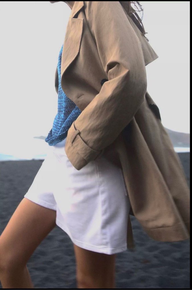 ZARA KEMERLİ KISA TRENÇKOT - Görsel 4