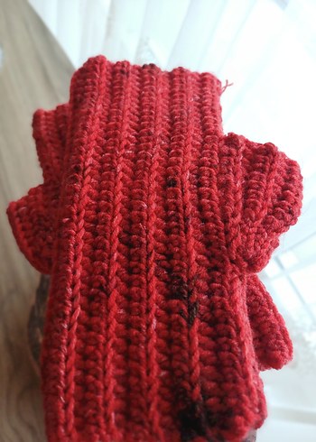 Renkli Örgü Kadın Eldiveni - Görsel 9