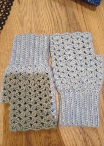 Renkli Örgü Kadın Eldivenleri - Görsel 6