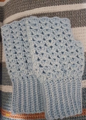 Renkli Örgü Kadın Eldivenleri - Görsel 10