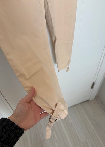 Kadın Bej Midi Kumaş Pantolon - Görsel 3