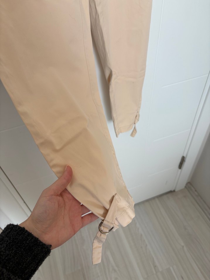 Kadın Bej Midi Kumaş Pantolon - Görsel 3