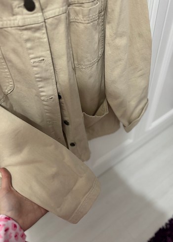 Zara Bej Düğmeli Midi Kadın Ceket