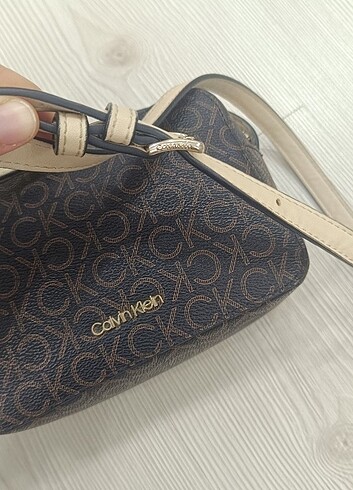  Beden kahverengi Renk Calvin Klein orijinal çanta