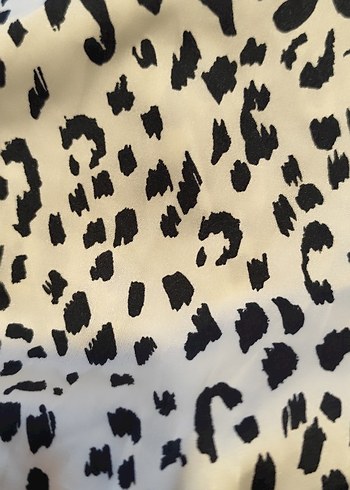 s Beden zara marka Gri Leopar Desenli elbise