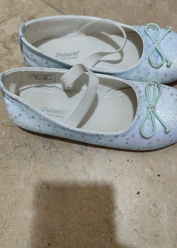 Kız Çocuk Beyaz Pastel Babet Ayakkabı - Görsel 2