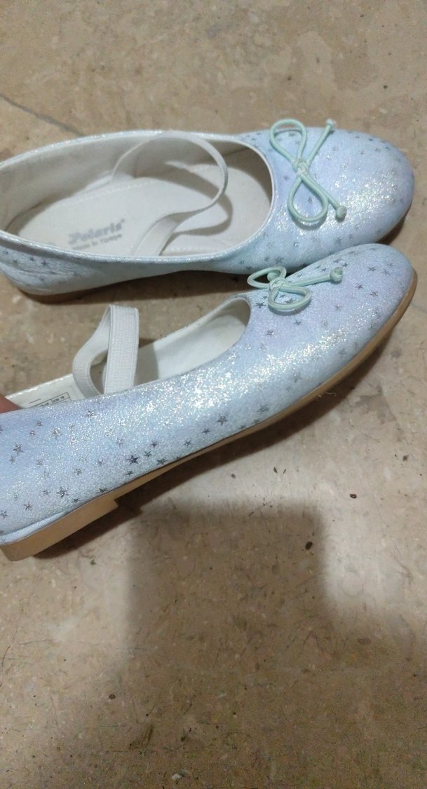 Kız Çocuk Beyaz Pastel Babet Ayakkabı - Görsel 4