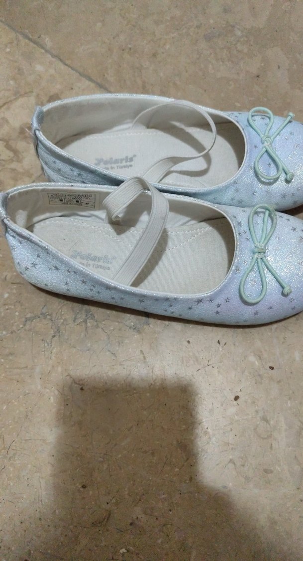 Kız Çocuk Beyaz Pastel Babet Ayakkabı - Görsel 2