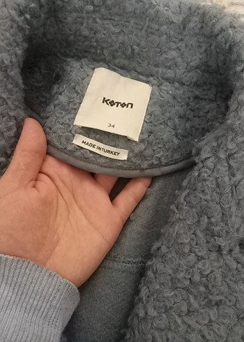 Gri Düğmeli Kadın gömlek Ceket - Görsel 2