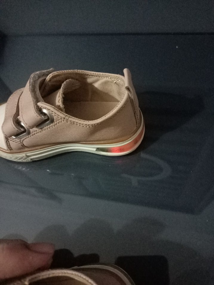 Kız Çocuk Bej Cırt Cırtlı Spor Ayakkabı 21no - Görsel 3