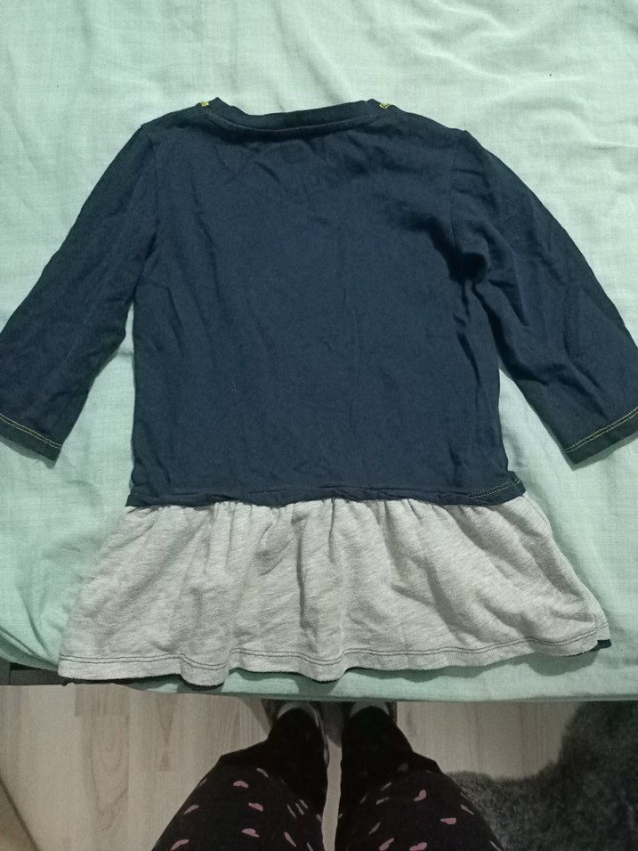 Kız Çocuk Uzun Kollu Fırfırlı elbise - Görsel 3