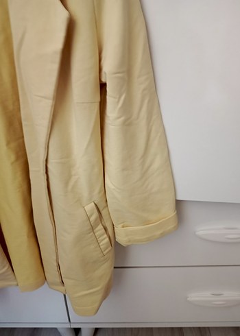 Diğer Sarı Rahat Kesim Kadın Blazer Ceket