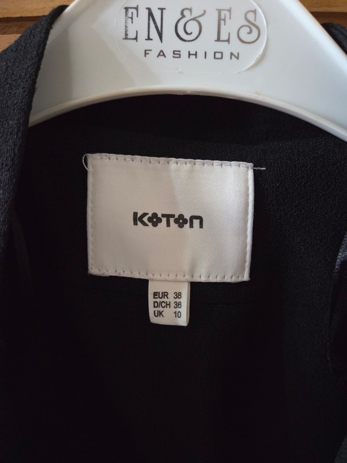 Kadın Siyah Uzun Yelek - Görsel 4