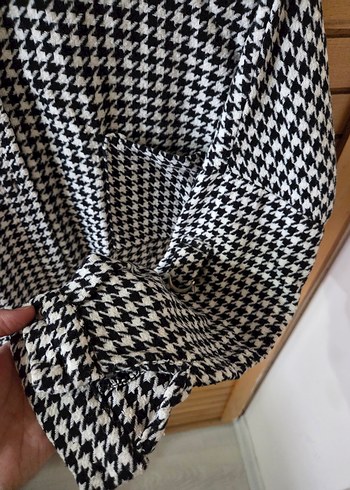 Kışlık Kadın Gri Kareli Düğmeli Gömlek - Görsel 3