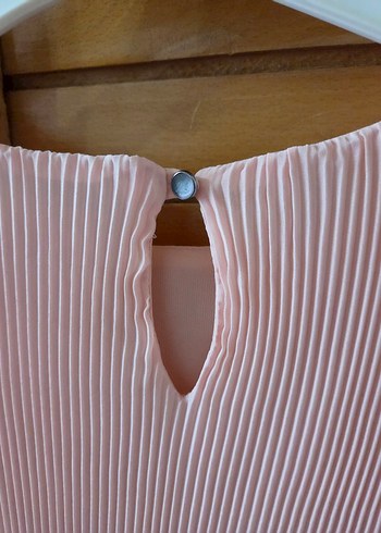 Piliseli Uzun Kollu Pembe Tunik - Görsel 5