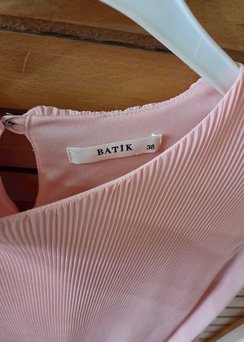 Piliseli Uzun Kollu Pembe Tunik - Görsel 4