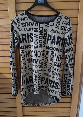 Uzun Kollu Kadın Kısa Tunik - Görsel 2