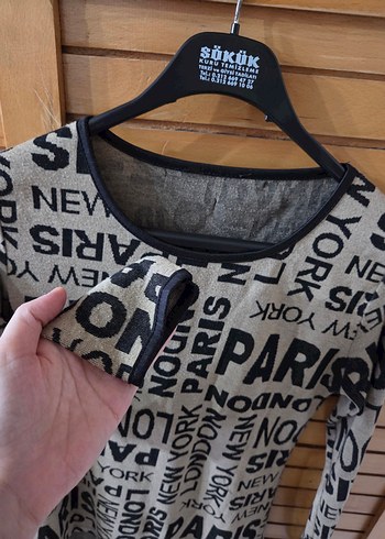 Uzun Kollu Kadın Kısa Tunik - Görsel 5