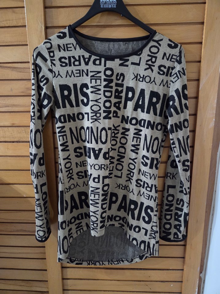 Uzun Kollu Kadın Kısa Tunik - Görsel 2