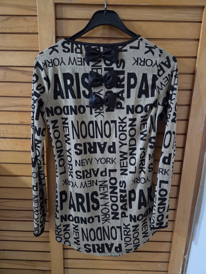 Uzun Kollu Kadın Kısa Tunik - Görsel 3