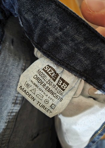 Düğmeli Mavi Street Wear Kadın Kot Pantolon - Görsel 5