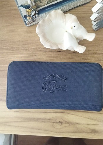 Lacoste Mavi Fermuarlı Kadın Cüzdan
