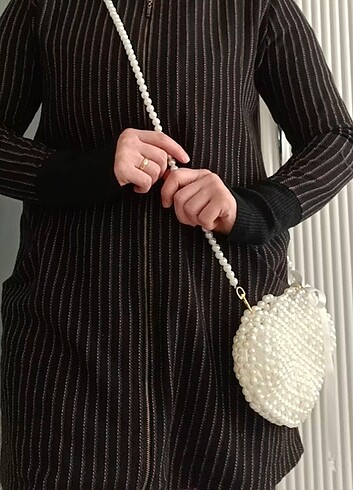 Kalpli inci boncuk çanta - Görsel 2