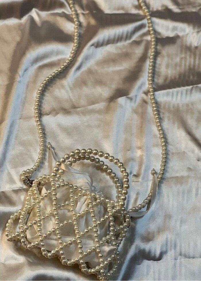 İnci boncuk çanta  - Görsel 2