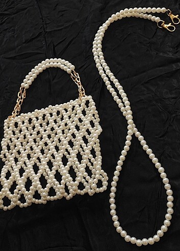 İnci boncuk çanta - Görsel 2