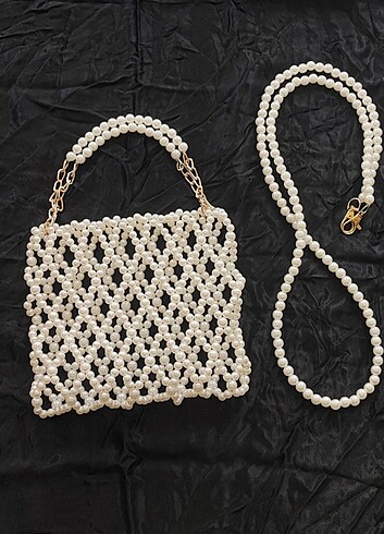 İnci boncuk çanta - Görsel 3