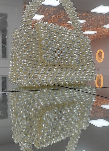 İnci boncuk çanta - Görsel 2