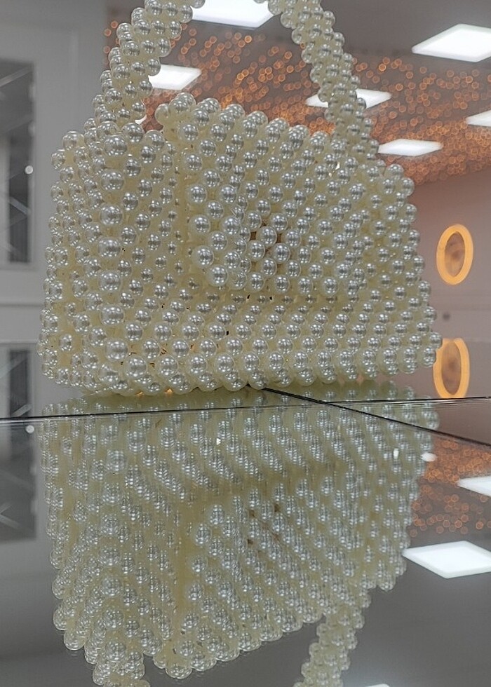 İnci boncuk çanta - Görsel 2