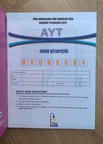  AYT 20x24 Edebiyat Deneme Sınavı