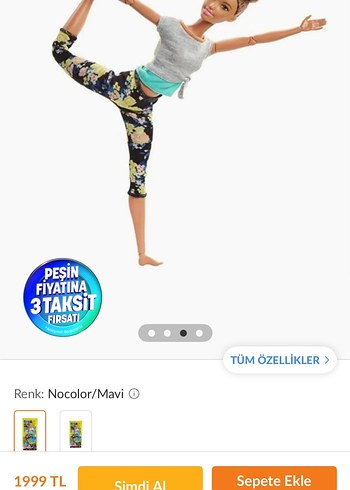 Barbie Sonsuz hareket bebeği