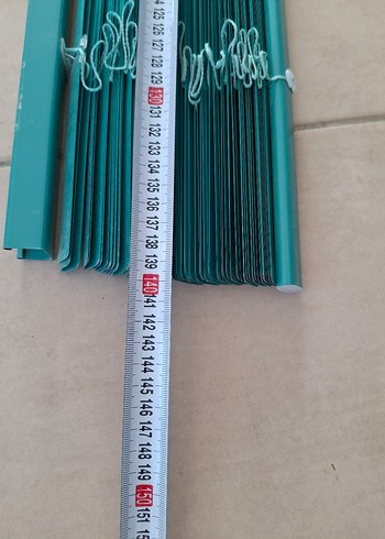 Çizgili Turkuaz Jaluzi Perde - Görsel 5