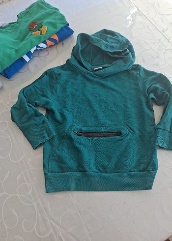 Uzun Kollu Mavi Baskılı Bebek Takımı - Görsel 4