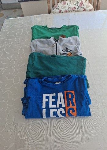 Uzun Kollu Mavi Baskılı Bebek Takımı - Görsel 8