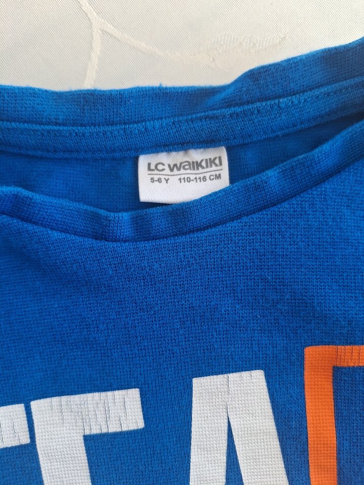 Uzun Kollu Mavi Baskılı Bebek Takımı - Görsel 2